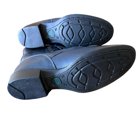 Ariat Rare Navy Blue Ankle Boots with Lace-Up Design Perforated Detailing 9 - Picture 7 of 8